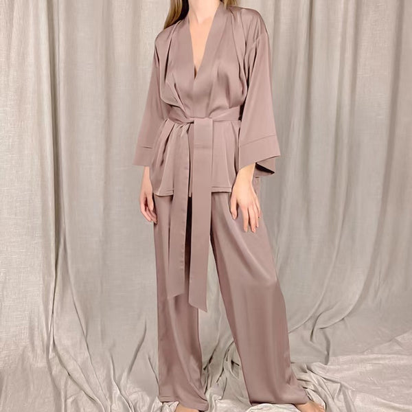 Soraya Luxury Satin Silk Robe Set image 2