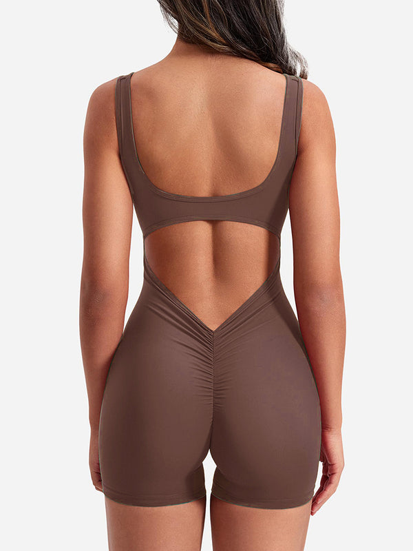 Slim Hip Lifting Scrunch Butt Yoga Jumpsuit image 7