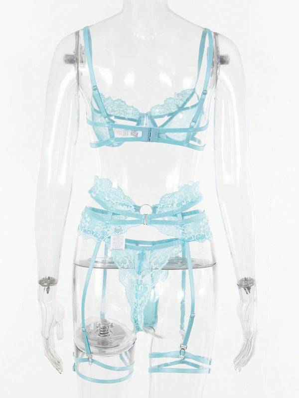 Sky Soirée Hollow Out Lingerie Set image 2