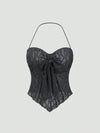 Soraya Leopard Tie Mesh Top image 3