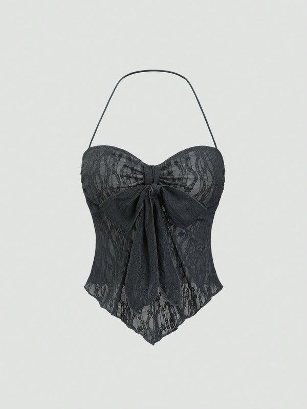 Soraya Leopard Tie Mesh Top image 3