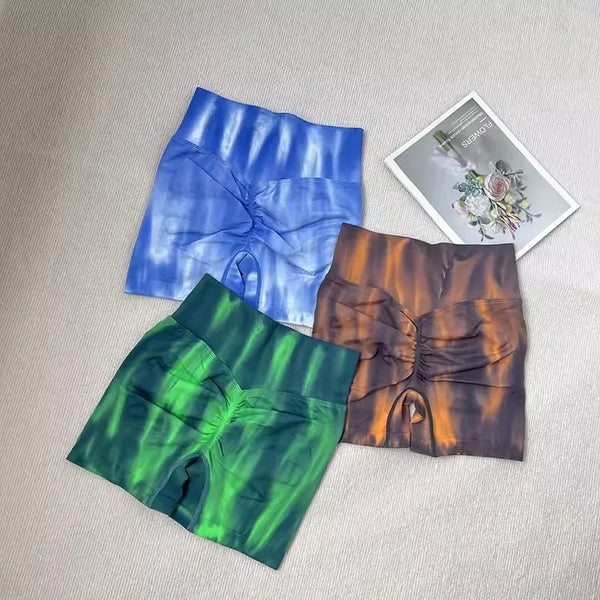 Tie Dye High Waist Elastic Shorts image 4