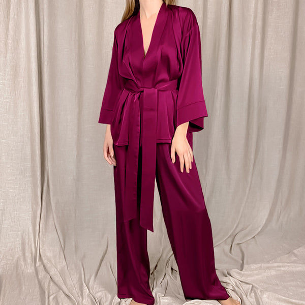 Soraya Luxury Satin Silk Robe Set image 4