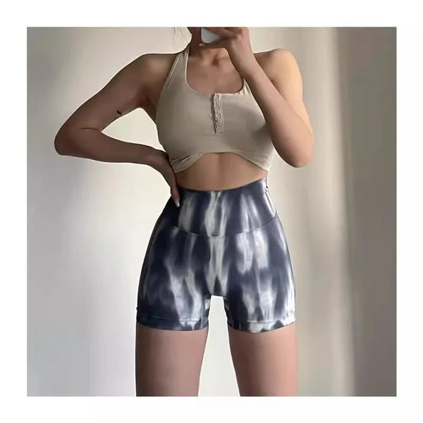 Tie Dye High Waist Elastic Shorts image 2