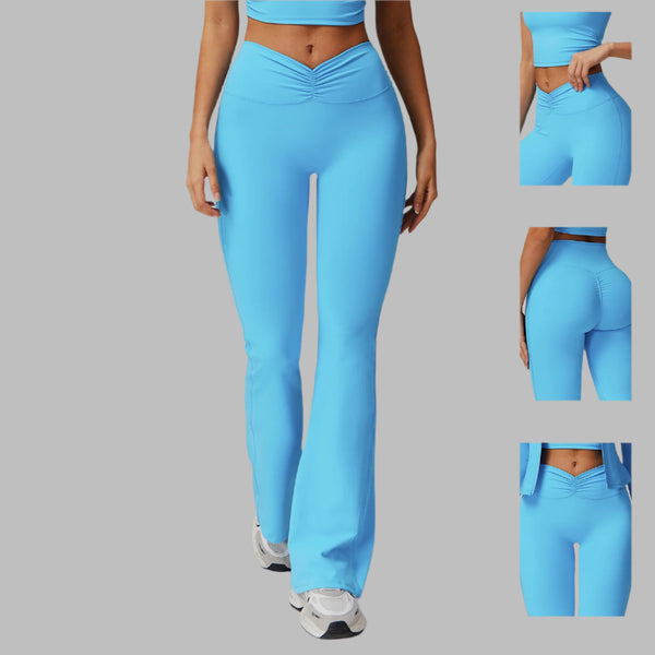 High Waist V-Flare Pants image 1