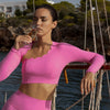 Slant Shoulder Hollow-out Irregular Long Sleeve image 0