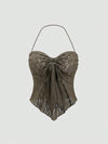Soraya Leopard Tie Mesh Top image 5