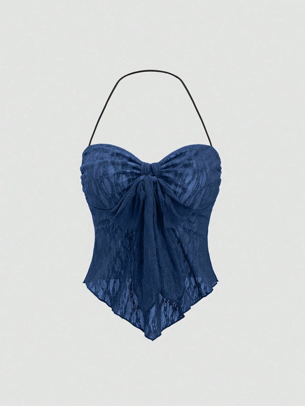 Soraya Leopard Tie Mesh Top image 6