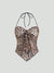 Soraya Leopard Tie Mesh Top image 0