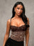 Leopard Print Mesh Lace Top image 0