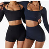 Seamless Ribbed Long Sleeve Crop Top image 2