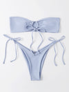 Drawstring Bandeau Bikini Set image 5