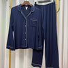 Satin Modal Long Sleeve Pajama Set image 7