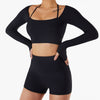 Seamless Ribbed Long Sleeve Crop Top image 0