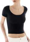 Scoop Neck Short Sleeve T Shirt Slim Fit image 9