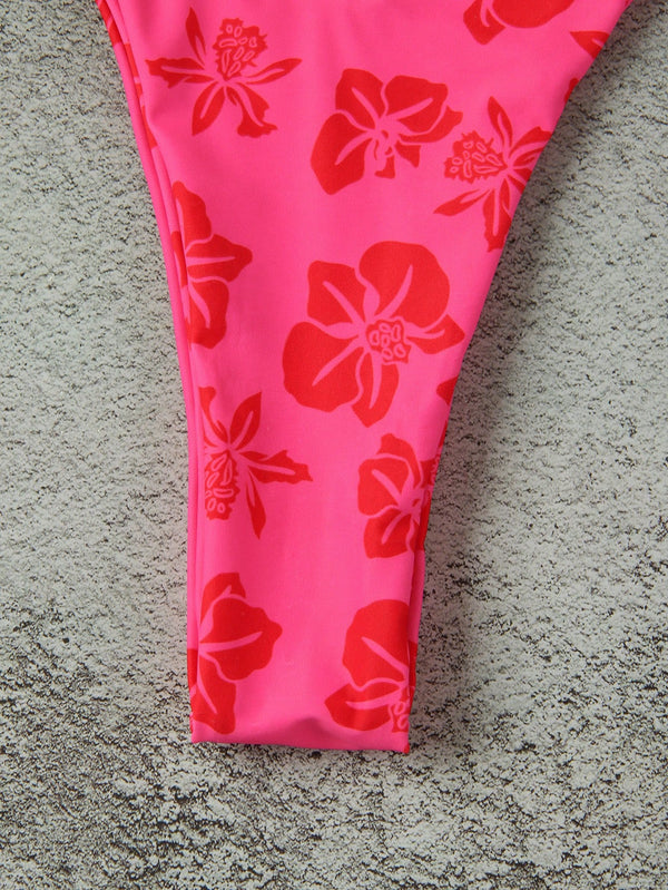 Floral Printed Bandeau Bikini Set, image 2