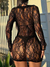 Soiree Lace Sheer Slim Fit Cover-Up