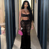 Lace See Through Ladies 2 Piece Skirt Set image 0