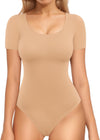 Double Lined Long Sleeve Thong Bodysuit Top image 16