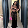 Lace See Through Ladies 2 Piece Skirt Set image 1
