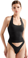Halter Tank Tops Double Lined Backless Tops image 3