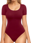 Double Lined Long Sleeve Thong Bodysuit Top image 8