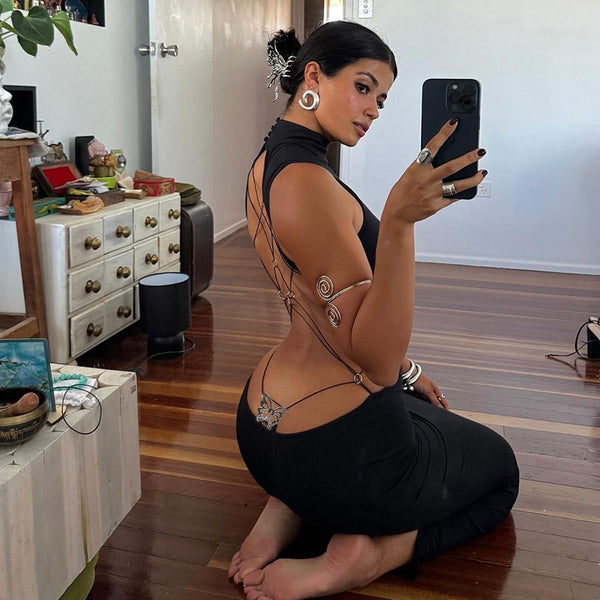 Strap Up Backless Dress image 2
