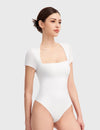 Square Neck Short Sleeve Bodysuitimage 0
