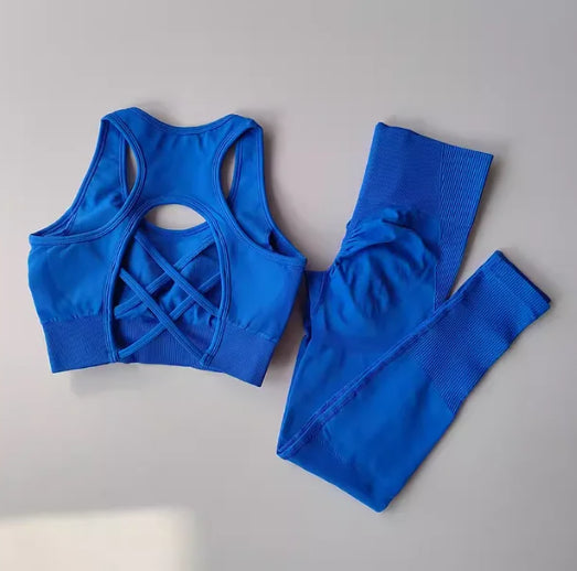2PC Sports Bra and Leggings Yoga Set image 9