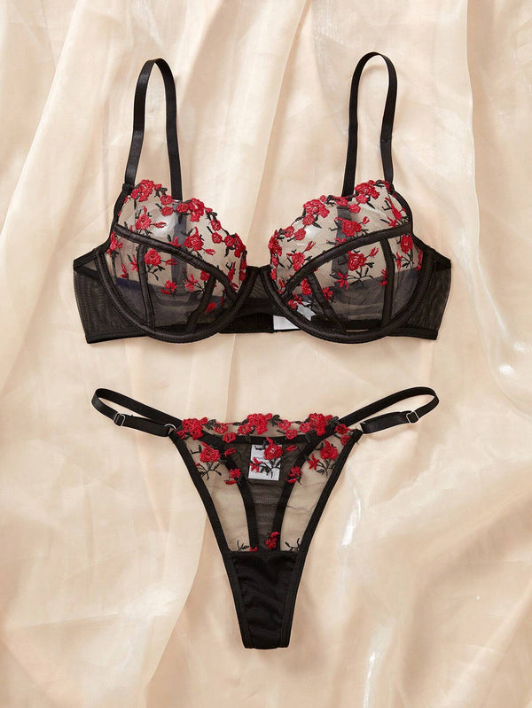 XOXO Floral Lace Panty Set image 1