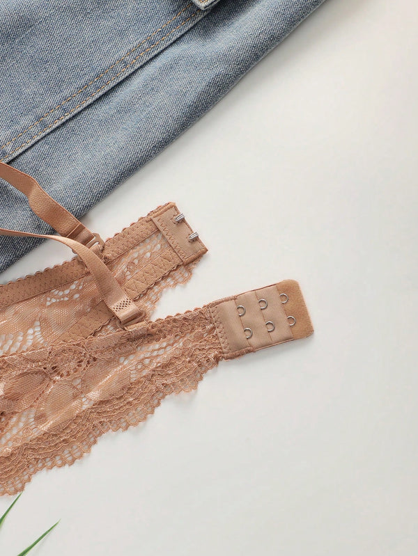 Nude Floral Lingerie Set image 8