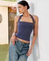 Double Lined Halter Going Out Tops Open Back Basic Cami Tank Tops image 10