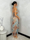 Soraya Coastal High Slit Dress image 1