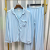 Satin Modal Long Sleeve Pajama Set image 5