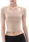 Scoop Neck Short Sleeve T Shirt Slim Fit image 1