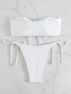 Drawstring Bandeau Bikini Set image 2