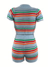 Knitted Colorblock Striped Set image 4