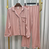 Satin Modal Long Sleeve Pajama Set image 1