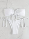 Drawstring Bandeau Bikini Set image 1