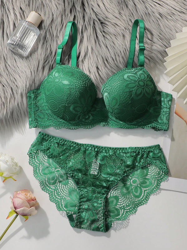 Nude Floral Lingerie Set image 10