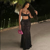 Lace See Through Ladies 2 Piece Skirt Set image 4
