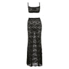 Lace See Through Ladies 2 Piece Skirt Set image 2