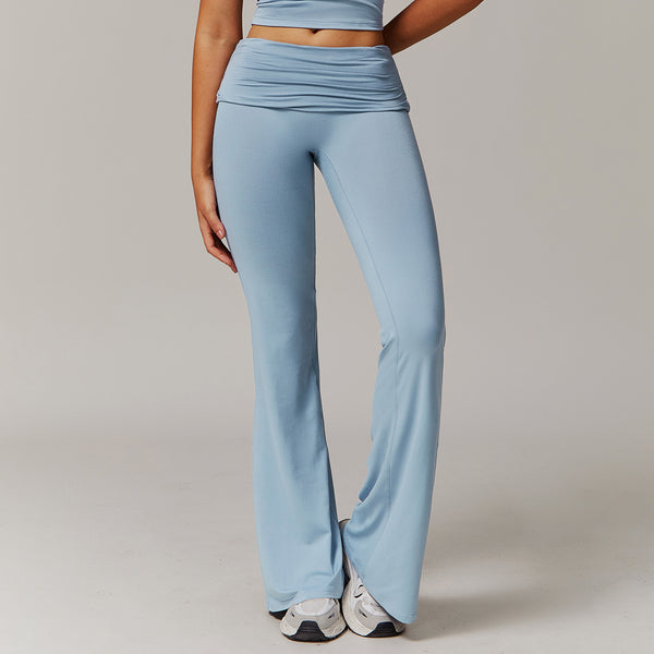 Pleated-Fold High Waist Flare Pants image 4