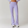  High Waist Yoga Micro Stretch Wide Leg Flare Pants with Bra image 3