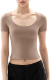 Scoop Neck Short Sleeve T Shirt Slim Fit image 8