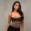 Leopard Print Mesh Lace Top image 1