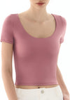 Scoop Neck Short Sleeve T Shirt Slim Fit image 3