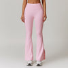  High Waist Yoga Micro Stretch Wide Leg Flare Pants with Bra image 2