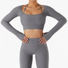 Seamless Ribbed Long Sleeve Crop Top image 8