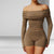 Sexy Long Sleeved Off the Shoulder Yoga Top image 0